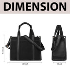 Womanix Canvas Tote Bag 12 inch Work Shoulder Bag Casual small Briefcase Handbag for Travel, Office, College (0045)