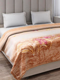 Monte Carlo Double Bed Heavy Winter Blanket (160 X 220) Roman 1 Ply Box Pack 550 GSM | 3 KG, (240x220 CM), Camel Kafalo