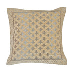 DECOMIZER Jacquard Geomteric Cushion Covers 16 Inch X 16 Inch Set Of 2 Ethnic Motifs 240 TC Cushion Covers,Design- Star,Color- Beige