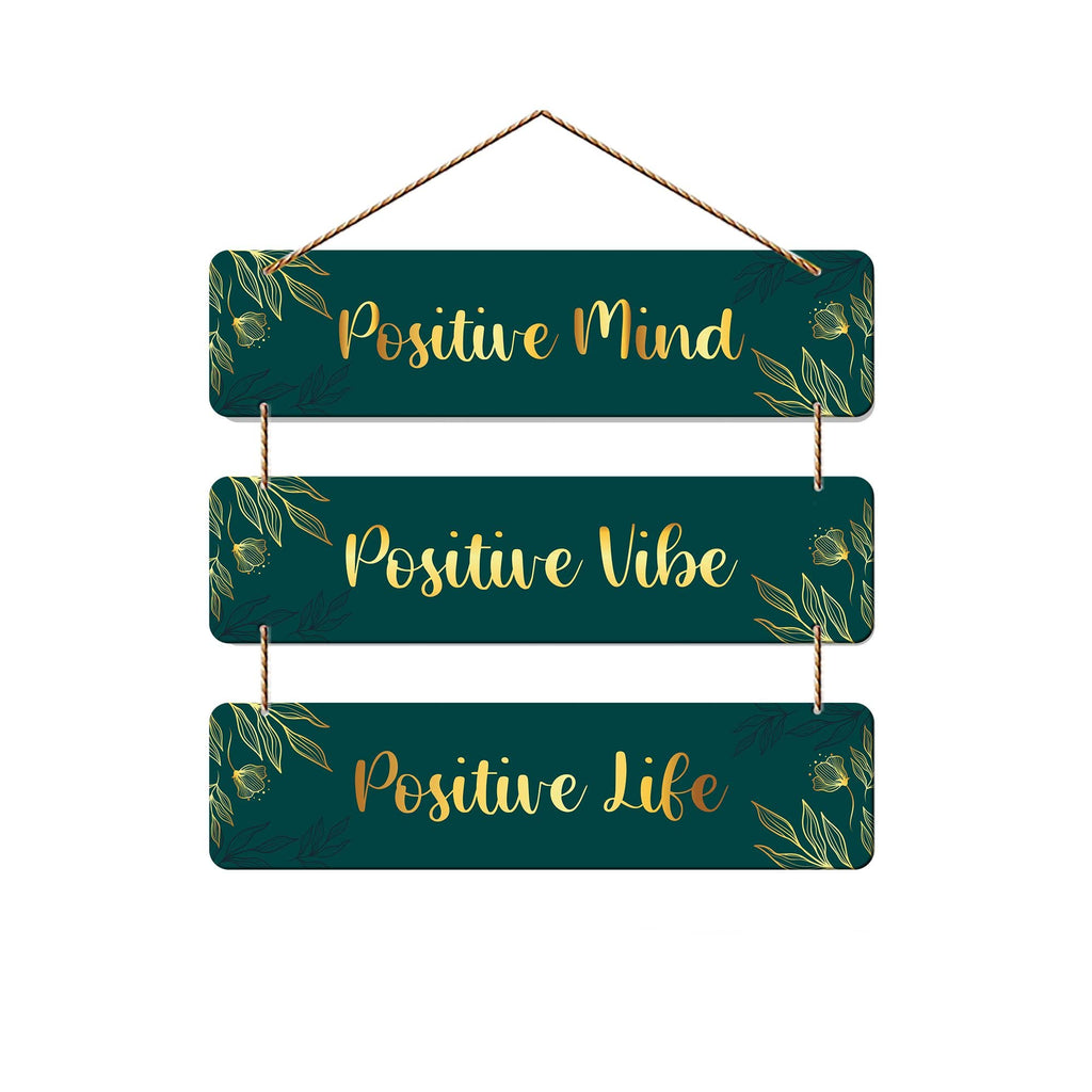 Artvibes Positve Mind Designer Wall Hanging Wooden Art | Quotes Decor Item | Wall Poster | Office Decor | Inspirational Quotes Wall Art | Mdf Wall Decoration | Wall Accents | Gift Items (WH_5310N)