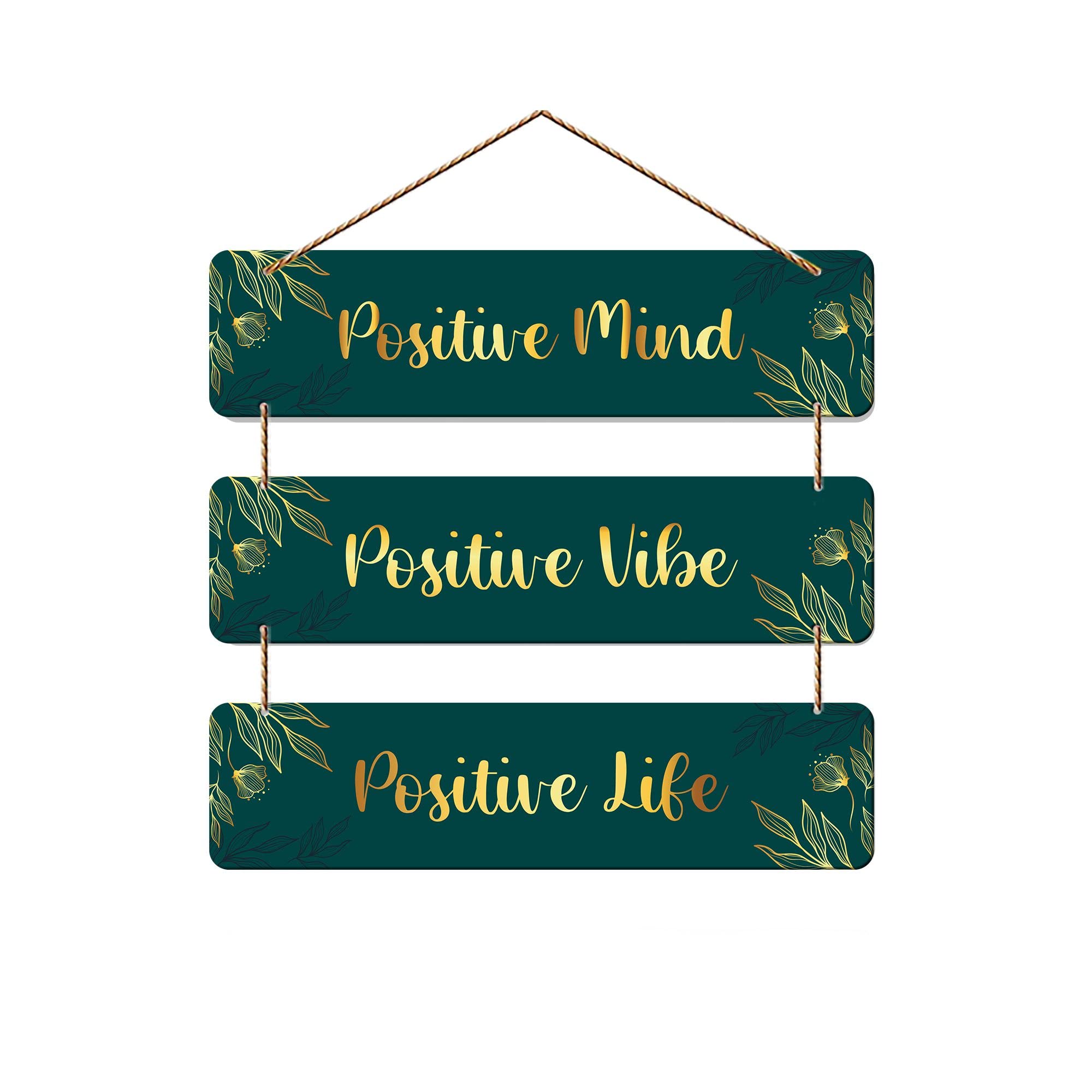 Artvibes Positve Mind Designer Wall Hanging Wooden Art | Quotes Decor Item | Wall Poster | Office Decor | Inspirational Quotes Wall Art | Mdf Wall Decoration | Wall Accents | Gift Items (WH_5310N)