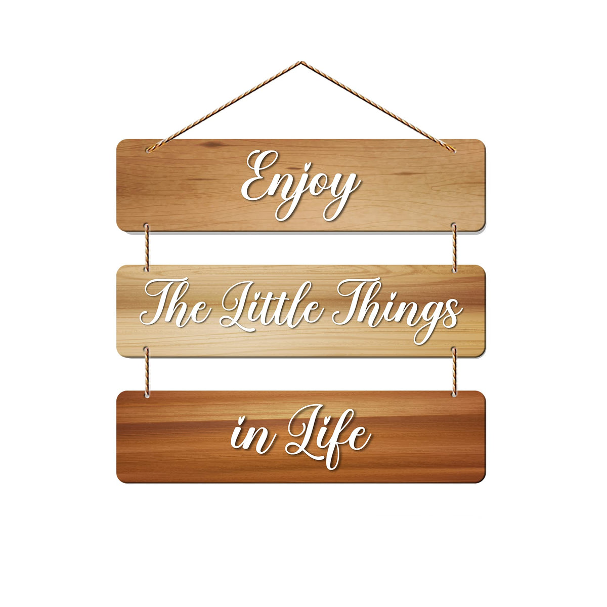 Artvibes Enjoy The Little Things In Life Decorative Wall Hanging Wooden Art | Quotes Decor Item | Wall Illustrations | Office Decor | Wall Art Print | Inspirational quotes | Gift Items (WH_5307N)