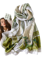 CrossKulture Printed Poly Silken feel Scarf Stole for Women | Stylish, Soft, & Lightweight | Satin Feel Neck, Hair, Head Scarf for Women (Colour_58)