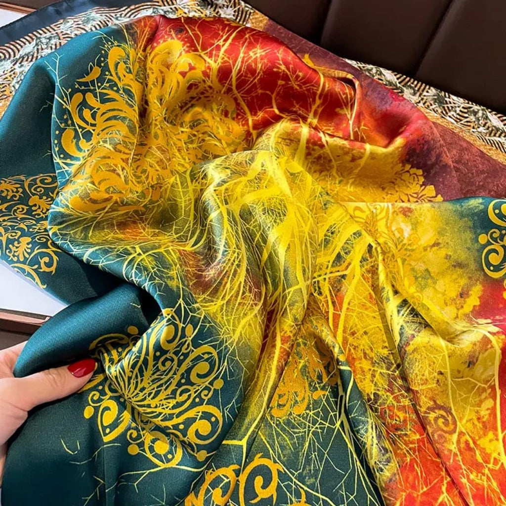 SWANKY Silk Stoles & Scarf For Women & Girl Head Neck Scarve Silk Dupatta (MULTI)
