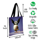 MY FAV Cotton Printed Canvas Tote Bag, for Travel,Yoga, Gym, Sports | Designer Shopping Bag | Compact, Lightweight and Eco-friendly - Capacity15kgs (6 Month Warrenty) - Pack of 2