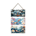 Artvibes Water Lily and Koi Fish Wooden Art Decoration Item for Living Room | Art For Wall | Wall Sculpture | Signs & Plaques | Festive Decor | Aesthetic Wooden Decor | Unique Gift Items (WH_9436N)