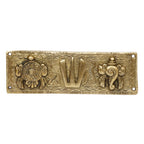 ARTVARKO Pure Brass Tirupati Balaji Shankh Chakra Namah Wall Shankha Chakra Tilak Padmanabha Swami | Vishnu Door Hanging (7.5 Inch)