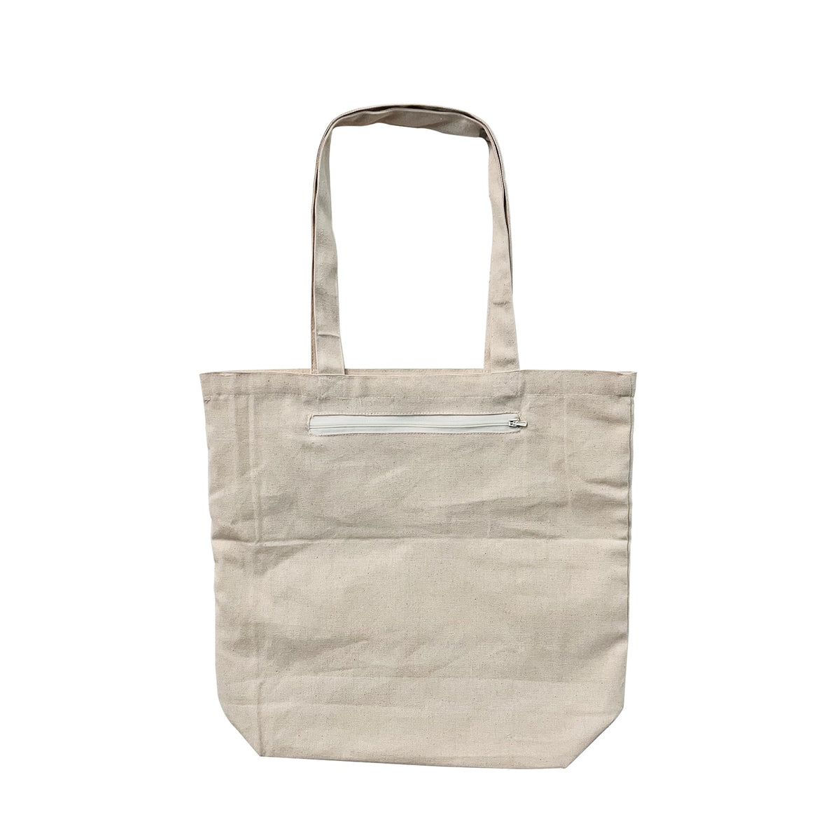 PRINT GALLI 100% Organic Cotton Canvas Tote Bag with Dual Front Pockets | Eco-Friendly, Off-White & Spacious Design | Ideal for Shopping, Travel, and Daily Use | Holds Up to 15 Kg