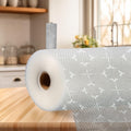SITTELLA® (45cm x 5m) Food-Grade Anti-Slip Washable Kitchen Drawer & Shelf Liner | Multipurpose Waterproof Fridge, Table & Cabinet Mat | Non-Toxic, Cuttable & Reusable(White -Star) Kafalo