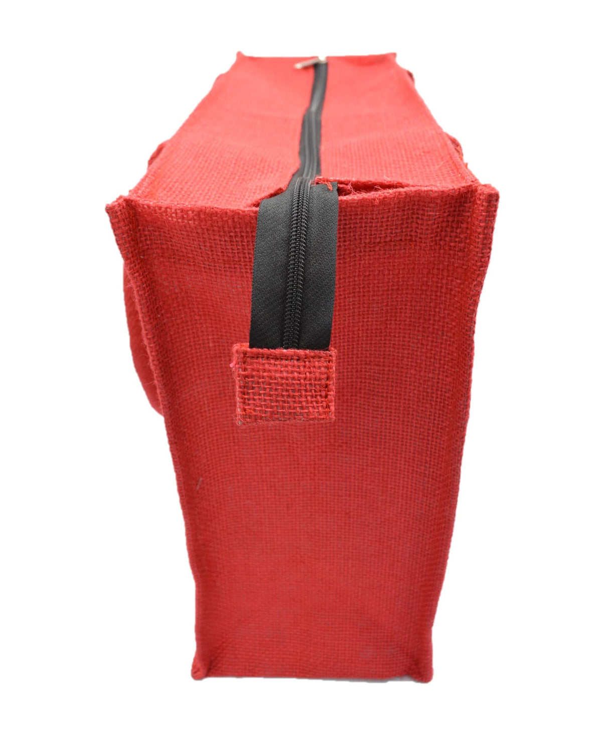 JUTEKA Multicolor spacious Jute Bag with Zipper Closure, Full Size Front Pocket and Large Handles…