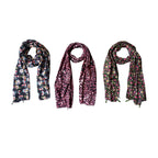 Multicolor Printed Fancy Stole/Scarf/Chunni for Girls – Pack of 3 | Lightweight & Comfortable for All Seasons