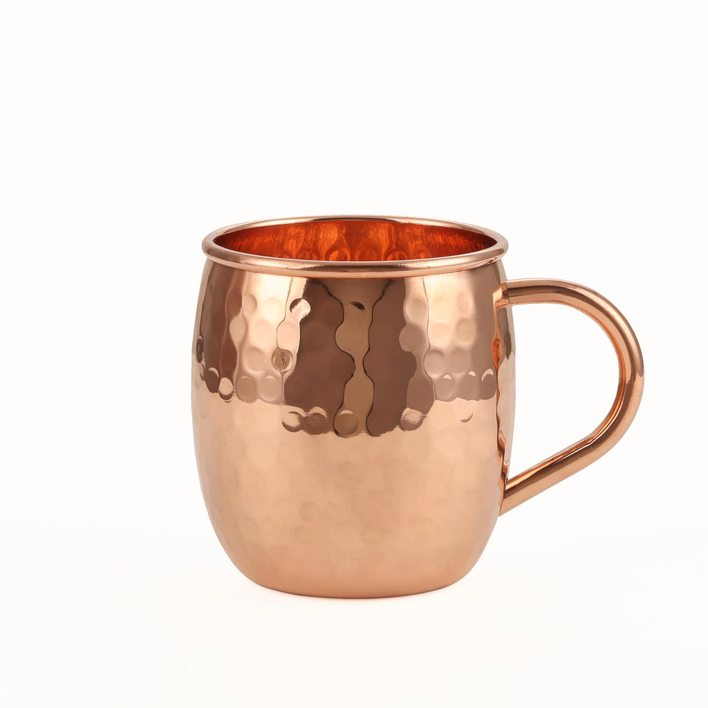 ALCU Copper Mule Mug, Handcrafted Shiny Moscow Mule Beer Mug Cup, Cocktail Serveware, Drinkware & Barware, Ideal for Cocktails, Drinks, & Gifts, Best for Parties (500 ml) Set of 1