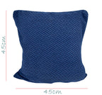 House of Quirk Polar Fleece Fabric Cushion Cover with Zipper Pack of 6 (Navy Blue, 45 x 45 cm)