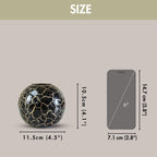 BEHOMA Metal Ball Round Metal Vase for, Black