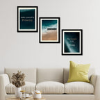 VIBECRAFTS Motivational Quotes Wall Hanging Frames Set of 3 For Office Digital Reprint Posters with Synthetic Wooden Frame Home, Office Decorative Gift Item(15 inch x 12 inch)(PFVC3Pcs4_1309)