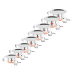 Sumeet Stainless Steel Copper Bottom Belly Shape 8 Pc Tope/Cookware/Pot Set with Lid 380ML, 500ML, 780ML, 1.1Ltr, 1.4Ltr, 1.75Ltr, 2.4Lt, 3.Ltr (Silver)