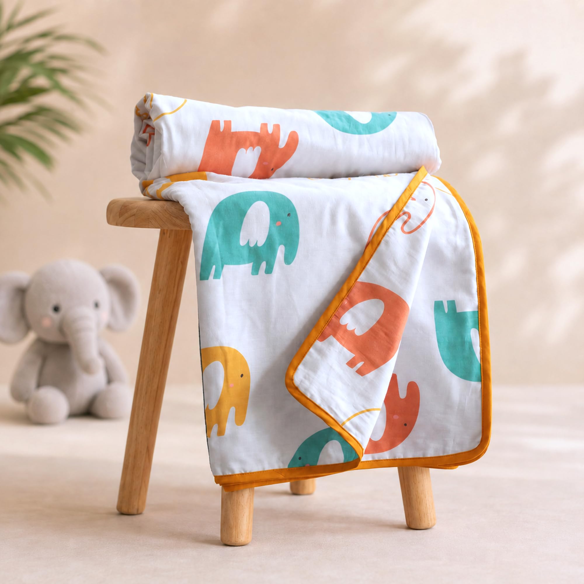 Loreto 100% Cambric Cotton Dohar Single Bed, AC Blanket, 58 x 88 inches Kafalo