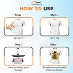 NGOODIEZ Sublimation Coating Spray for Cotton T-Shirts, All Fabric Including Polyester, Carton, Tote Bag, Pillows,Socks with high Gloss Finish and Quick Dry Formula 1 Step Process (100 ml)
