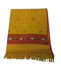ARUNA Genuine HandWoven Kullu Woolen Shawl YELLOW- Colored with Beautiful HandWoven Embroidery for Women and Girls.