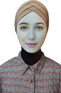 TCP TheClothesPeople Womenâ'S Turban Cap Premium Jersey Under Scarf,Bonette Innercap,Headscarves,Hijab (BEIGE), Female