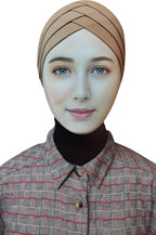 TCP TheClothesPeople Womenâ'S Turban Cap Premium Jersey Under Scarf,Bonette Innercap,Headscarves,Hijab (BEIGE), Female
