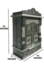 Pooja Temple for Home Wooden Mandir with Copper Aluminium | Mantapa for Pooja Room and Office Decorative Wooden Temple Size (7x15 Inches)
