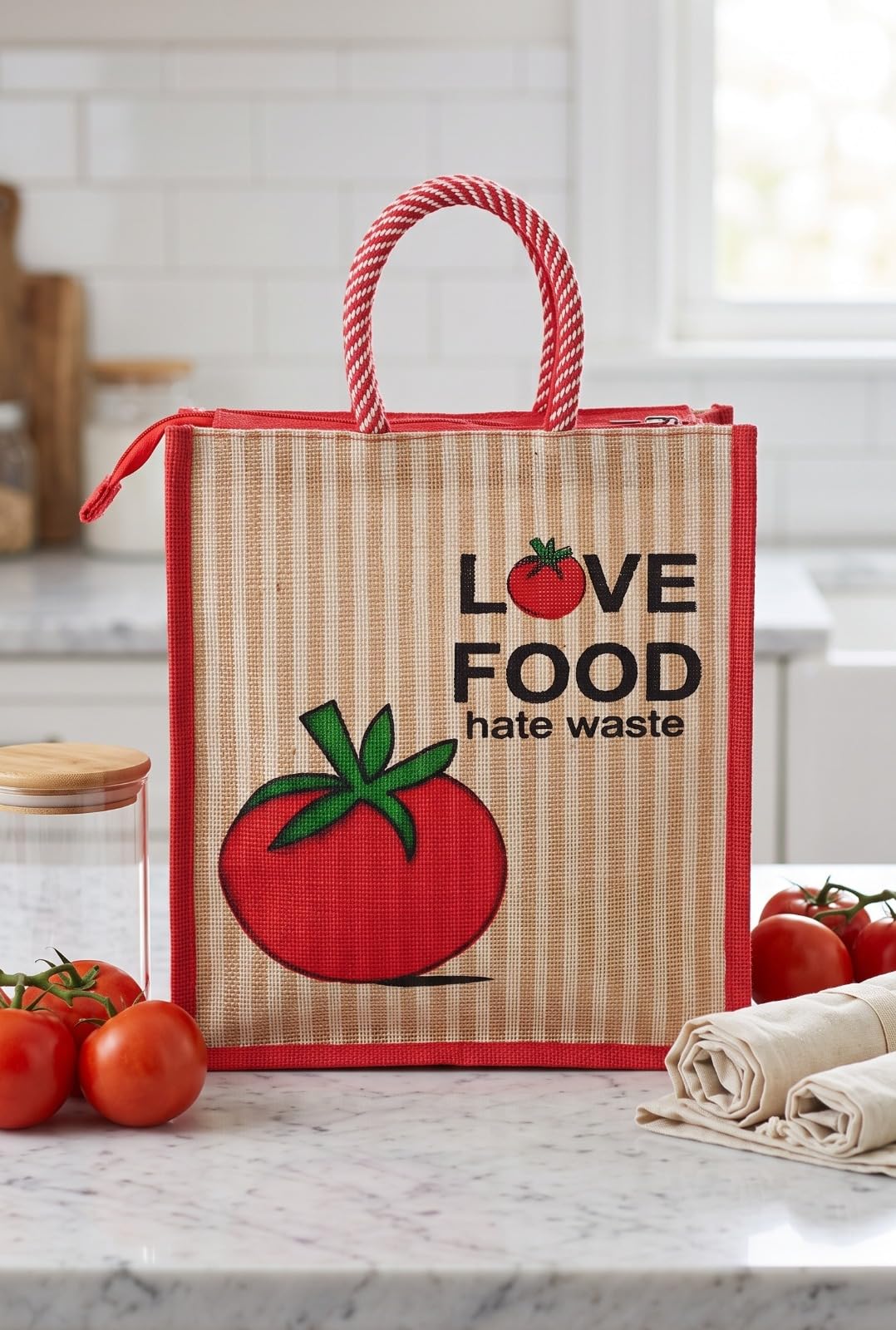 NEXUS Love Food Re-usable Jute Bag