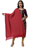 Pink Acrylic Yarn-Dyed Women'S Shawl (Size: Free Size)-24NOA80038-604297