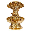 ARTVARKO Brass Shivling with Snake Shiv Lingam Statue Snake Idols of Shiva Nandi Cow for Home Temple Puja's Decorative Diwali Vastu Gifts 7.25 Inch.