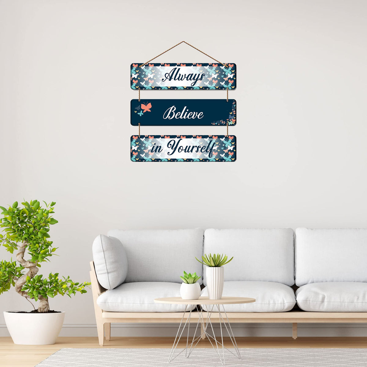 Artvibes Always Believe in Yourself Decorative Wall Art | Quotes Decor Item | Motivational Wall Decor | Wall Accent | Graphic Art | Gift Items | Office Wall Decoration Items (WH_5311N)
