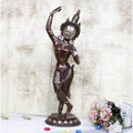 ARTVARKO Big Brass Goddess Tara Standing Statue Tara Statue for Health Happiness Wealth Dancing Idol Home Decor Height 20 Inch