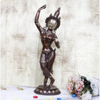 ARTVARKO Big Brass Goddess Tara Standing Statue Tara Statue for Health Happiness Wealth Dancing Idol Home Decor Height 20 Inch