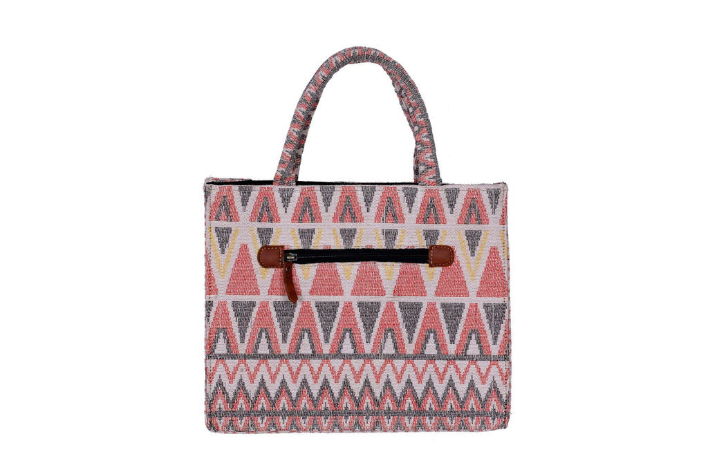 HOME DESIGN EXPORT Cotton Fabric Tote Bag (Multi-Color ,Medium)