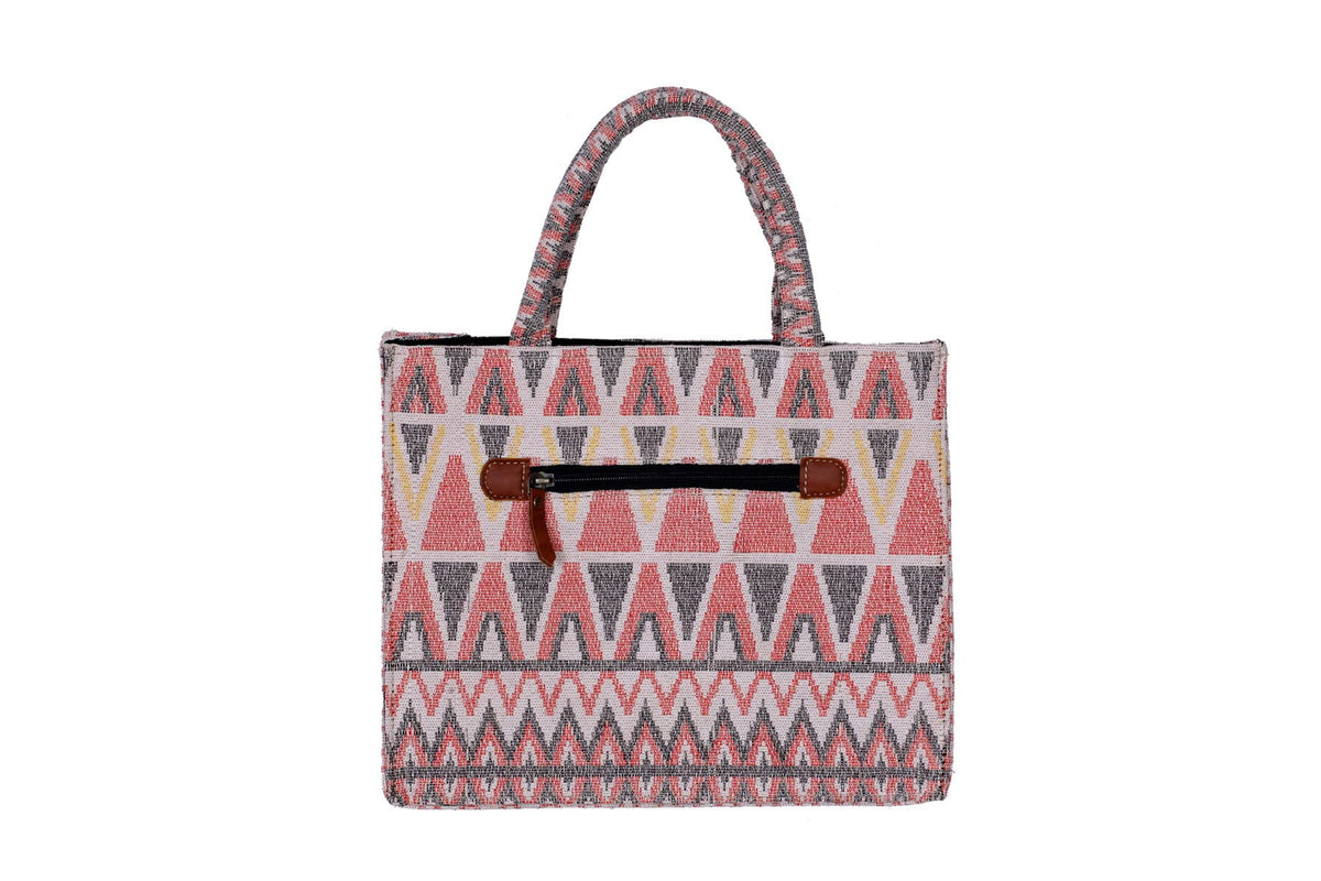 HOME DESIGN EXPORT Cotton Fabric Tote Bag (Multi-Color ,Medium)