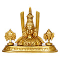 ARTVARKO Tirupati Balaji Venkateshwara Face Bust Brass Idol Vishnu Chakra Namah Shankh Statue Murti Lord Srinivasan 5.5 Inch