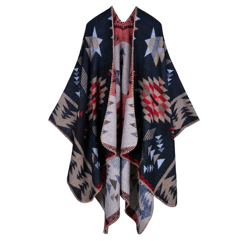 Ubervia® Scarfs For Women, Fashion Winter Warm Plaid Ponchos And Capes For Women Oversized Shawls Wraps Cashmere Pashmina Female