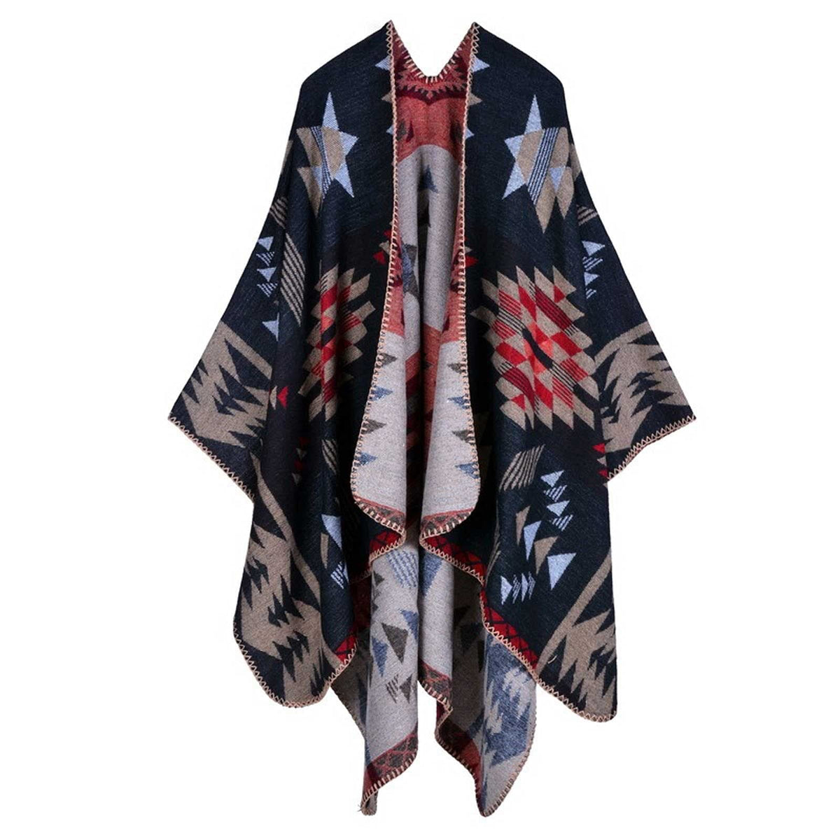 Ubervia® Scarfs For Women, Fashion Winter Warm Plaid Ponchos And Capes For Women Oversized Shawls Wraps Cashmere Pashmina Female