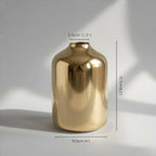 BEHOMA Golden Metal Vase for Home & Office Decor