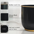 BEHOMA Metal Planters Black (Set of 2)