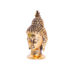 KridayKraft Lord Gautam Buddha Metal Statue Beautiful Gold Antique Finishing Meditation Buddha Murti Religious Idol for Home Office Decoration & Pooja Gifting Purpose Sculpture...