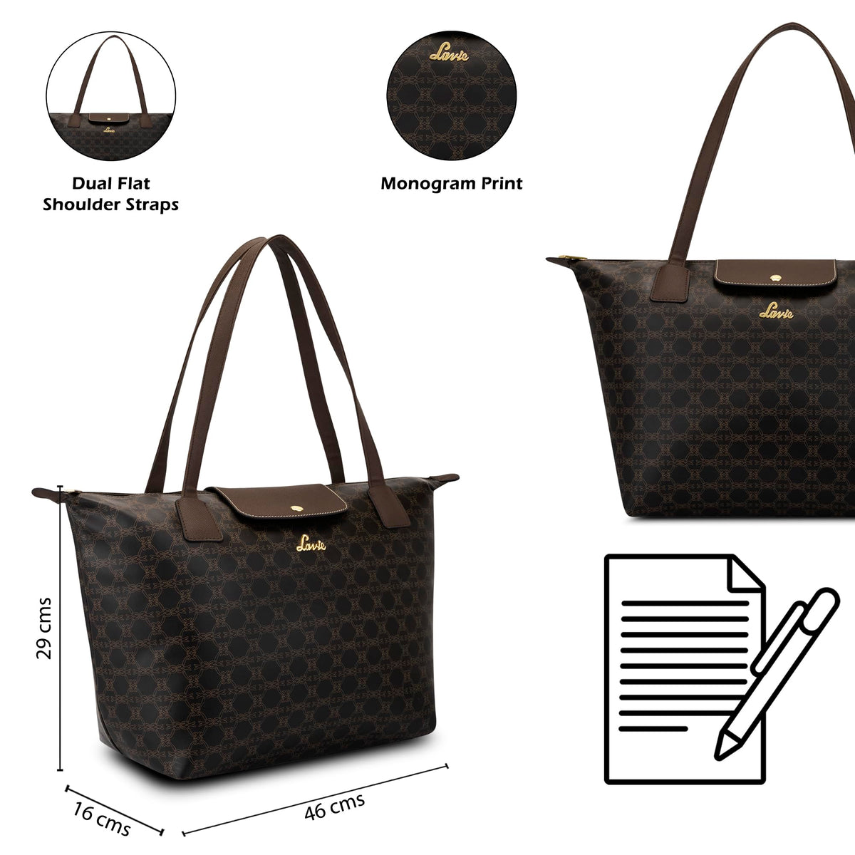 Lavie Women's Mono Vincy tote (Coffee)