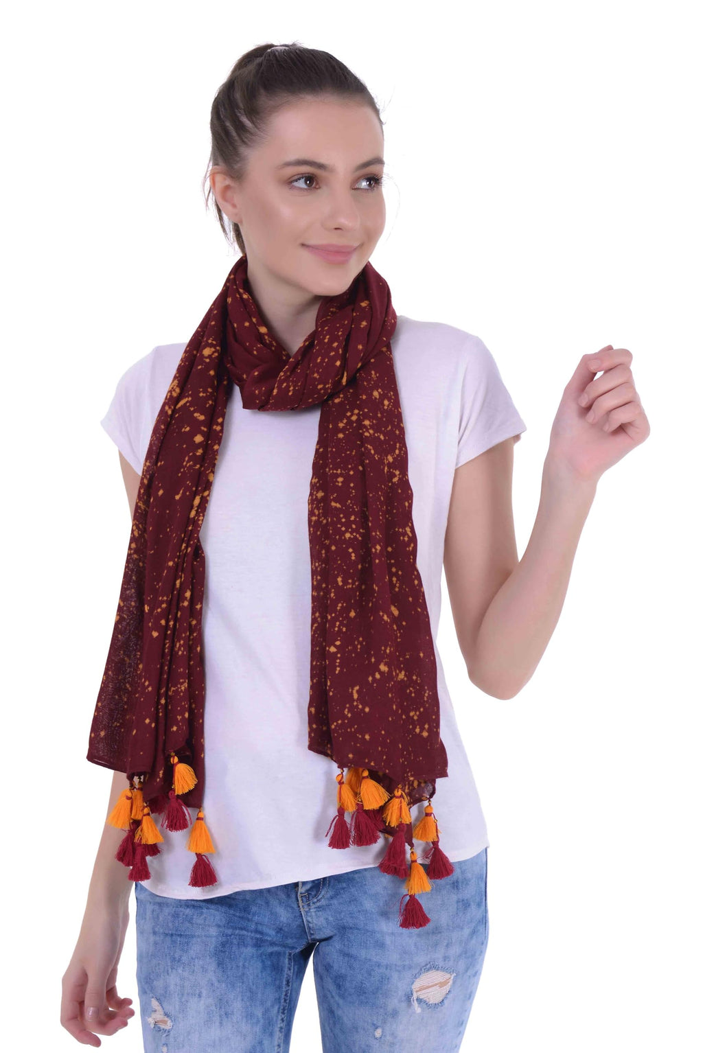 PALATT Cotton Scarf for Women | Lightweight Summer Stole for Women | Soft Breathable Ladies Scarf | Size 70 x 180 cm