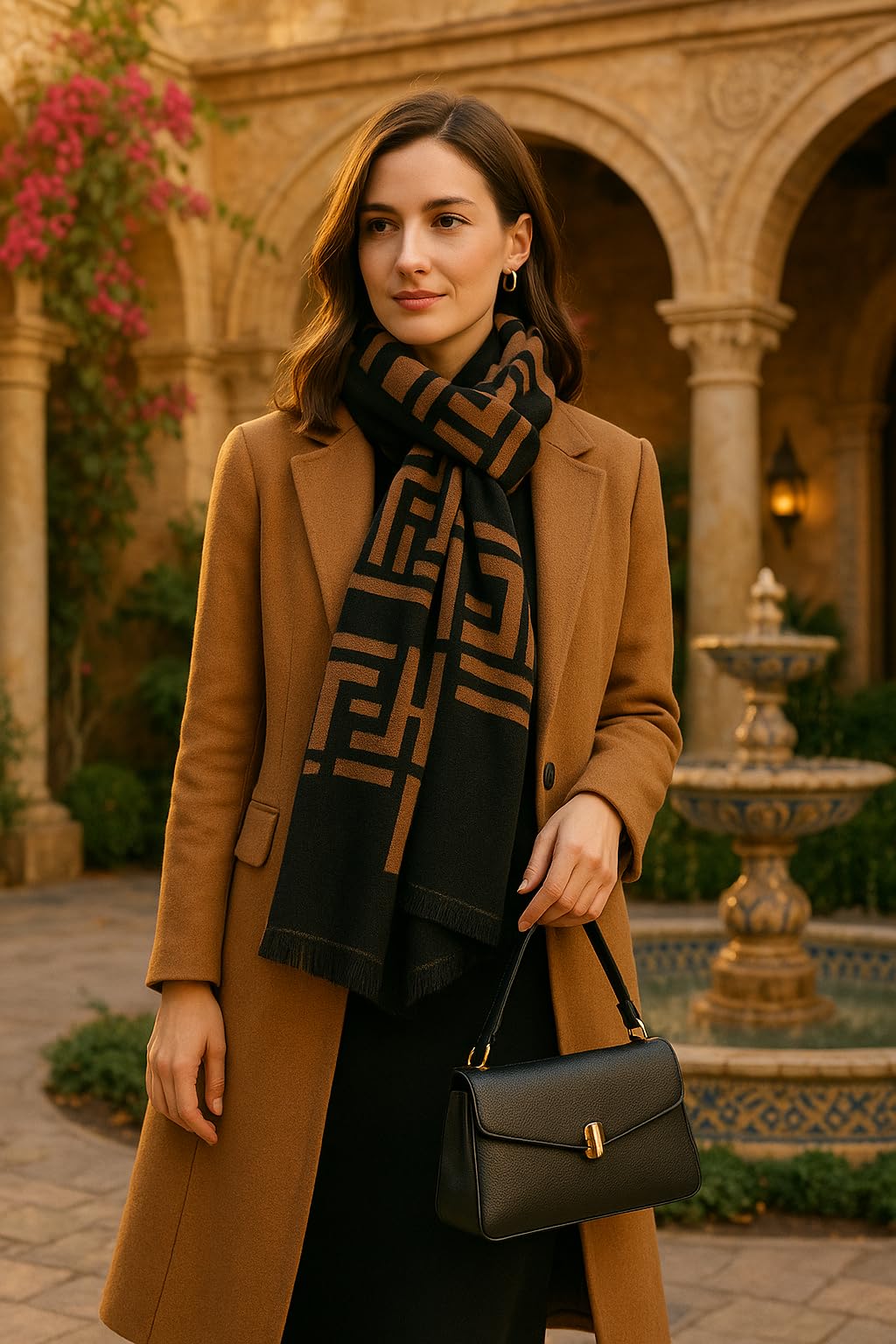 HSR Luxury Cashmere Warm Scarf Brand Shawl Pashmina Wrap for Women