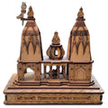 The Himalayan River Shri Kashi Vishwanath Temple Miniature Replica Wooden Kashi Vishwanath Temple Wooden Model - Perfect for Home Décor & Spiritual Spaces