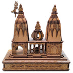 The Himalayan River Shri Kashi Vishwanath Temple Miniature Replica Wooden Kashi Vishwanath Temple Wooden Model - Perfect for Home Décor & Spiritual Spaces