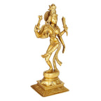 SVARUP Brass Ardhanarishvara, (Half Shiva & Parvati) Ardhnarishwar Statue, Ardhnari, Shiv Double Avatar, Height 12 Inch Weight 3.4 Kg Color Gold