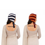 RiddhiInfotech Striped Design Women’s Maternity Muffler | Soft Woolen Knitted Winter Scarf for Women | Warm Neck Wrap & Stylish Ladies Winter Muffler | 1Pc