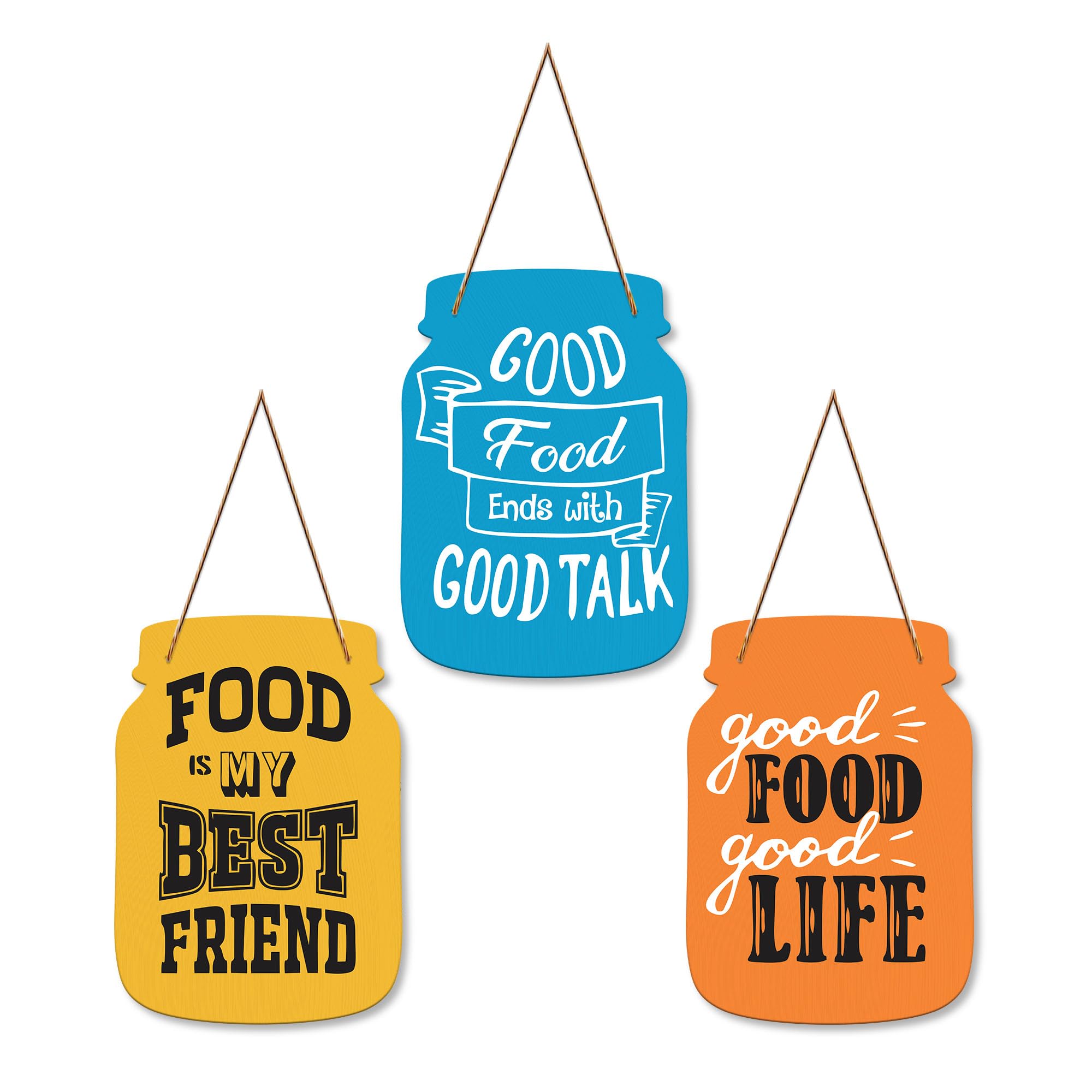 Artvibes Good Food Good Life Quote Decorative Wall Hanging Decoration item for Kitchen | Home Decor | House Warming Gifts | Kitchen Quotes Decor Item | Wall Decoration (WH_8924N)
