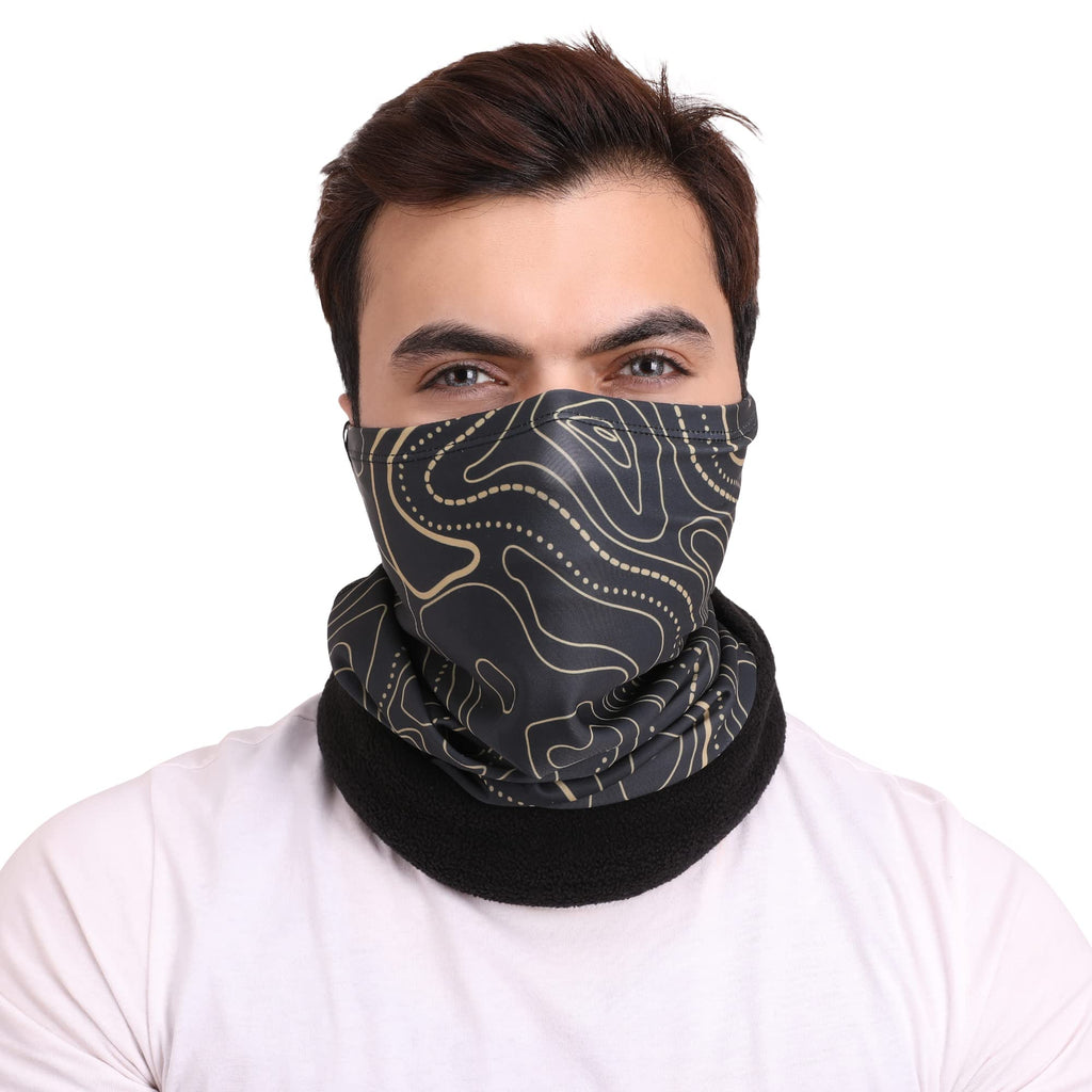 Coreteq Multifunction Polar Fleece Neck Warmer Gaiter Face Cover for Men and Women (Psy Green)