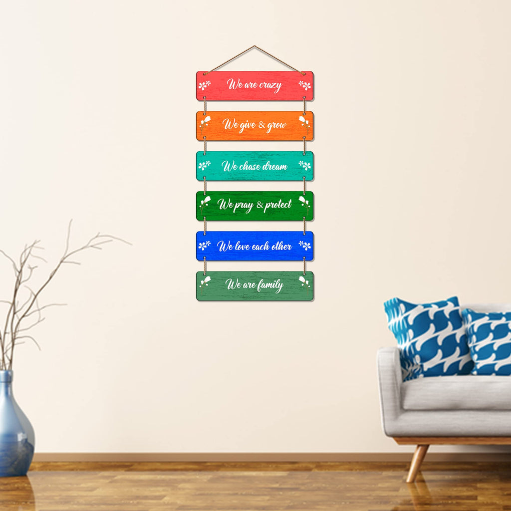 Artvibes We Are Crazy Quotes Printed Wooden Wall Hanging for Home Decor | Quotes Decor Item | Printed Wall Decoration | Wall Illustrations | Graphic Print Artwork | Unique Gift | Cafe Decor(WH_3220N)